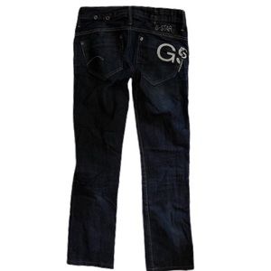 UNIQUE G-Star Midge Straight Low-Rise Dark Wash 28x28.5”